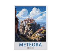 BEAYODKP Affiche de voyage vintage des Météores, Grèce，DIY Peinture par Numéro Adultes Enfants Enfants DIY Acrylique Peinture Kit,Cadeau de Peinture à l'huile créative Peinte à la Main（50x60cm）-BG13