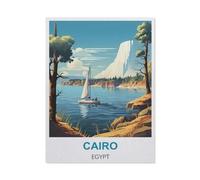 BEAYODKP Affiche vintage de voyage du Caire, Égypte,Panneau en métal - Plaque murale pour maison, bar, café, salle de jeux, garage(20x30cm 8x12 inch-BX21