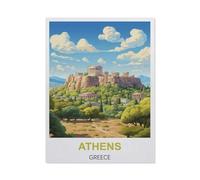 BEAYODKP Athènes, Grèce，Peinture par Numero Adulte, Cadeau de Peinture à l'huile de Bricolage numérique pour Enfants Adultes Peindre par Nombre Kits（30x40cm）-CC20