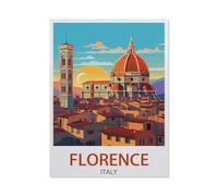 BEAYODKP Basilique Santa Maria del Fiore, Florence, Italie，Vintage Métal Étain Signe Rétro Fer Affiche Peinture pour la Maison Bar Café Cuisine Restaurant Décoration Murale(15x30cm 6x12 inch-DW34