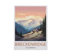 BEAYODKP Breckenridge, Colorado，panneaux métalliques en étain, Art mural | Affiche imprimée en fer blanc épais, décoration murale(20x30cm 8x12 inch-BR43