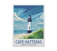 BEAYODKP Cap Hatteras, Caroline du Nord，panneaux métalliques en étain, Art mural | Affiche imprimée en fer blanc épais, décoration murale(20x30cm 8x12 inch-DP38