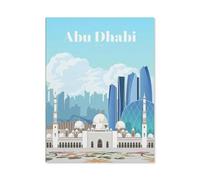 BEAYODKP Centre de la Grande Mosquée Sheikh Zayed d'Abou Dhabi aux Émirats arabes unis，Panneau en métal - Plaque murale pour maison, bar, café, salle de jeux, garage(15x30cm 6x12 inch-BK41