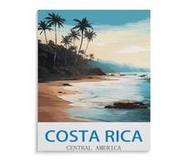 BEAYODKP Costa Rica Amérique centrale,Peinture par Numéro Kits pour Adultes sur Toile Décoration De La Maison Art Image Cadeau(50x60cm-M83