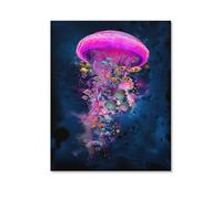 BEAYODKP Couleur méduse,DIY Peinture par Numéro Adultes Enfants Enfants DIY Acrylique Peinture Kit,Cadeau de Peinture à l'huile créative Peinte à la Main(50x60cm) 19.6x23.6 pouces-D78