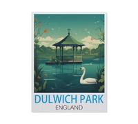 BEAYODKP Décoration murale rétro en métal，Dulwich Park, Angleterre，imprimée pour club, bar, café, salon, cuisine, garage, maison(30x40cm 12x16 inch-DL43