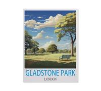 BEAYODKP Décoration murale rétro en métal，Gladstone Park, Londres，imprimée pour club, bar, café, salon, cuisine, garage, maison(30x40cm 12x16 inch-DL3