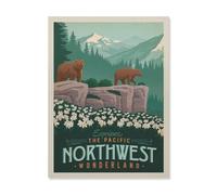 BEAYODKP Deux grizzlys，Peinture diamant adulte 5D Point De Croix Broderie Diamond Painting Kits Salon Chambre Décoration（40 x 50 cm/15.74 x 19.68 pouces）-HR6