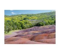 BEAYODKP Diamant Peinture Plein Diamant，Sept Terres Colorées - Maurice，Rond Diamant Décor À La Maison Papier Peint（30 x 40 cm/11.81 x 15.74 pouces）-AE67