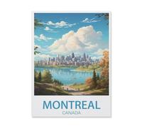 BEAYODKP DIY Peinture à l'huile Peindre par Nombre Kits,Montréal Canada,Toile Peinture par Numéro Acrylique Peinture à l'huile(30x40cm)-R31