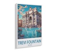 BEAYODKP Fontaine de Trevi Rome，Peinture par Numéro Kits pour Adultes sur Toile Décoration De La Maison Art Image Cadeau(50x60cm-V91