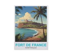 BEAYODKP Fort-de-France Martinique,Peinture par Numéros Adultes et Enfants Débutants Peintures avec Cadre Comprend des Pinceaux et des Peintures Acryliques(20x30cm) 7,8x11,8 pouces-GO24
