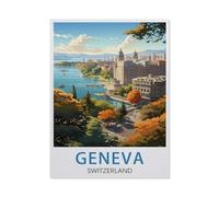 BEAYODKP Genève, Suisse,Peinture par Numéro Kits pour Adultes sur Toile Décoration De La Maison Art Image Cadeau(30x40cm) 11.8x15.7 pouces-BG34