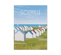 BEAYODKP Gouville-sur-Mer France-Cabane，DIY Peinture par Numéro Adultes Enfants Enfants DIY Acrylique Peinture Kit,Cadeau de Peinture à l'huile créative Peinte à la Main(30x40cm-BN49