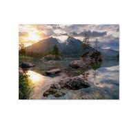 BEAYODKP Hintersee dans la Forêt Enchantée，Vintage Métal Signe D'Étain pour la Maison Cuisine Ferme Jardin Garage Décoration Murale(15x30cm 6x12 inch-AH40