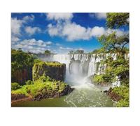 BEAYODKP Iguazu-Wasserfälle an der brasilianischen und argentinischen Grenze，panneaux métalliques en étain, Art mural | Affiche imprimée en fer blanc épais, décoration murale(20x30cm 8x12 inch-W40