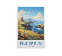 BEAYODKP Île de Rum Écosse,Peinture par Numéro Kits pour Adultes sur Toile Décoration De La Maison Art Image Cadeau(20x30cm) 7,8x11,8 pouces-GK63