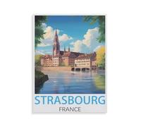 BEAYODKP Kits de peinture de diamant 5d diy 5d pour adultes enfants，Strasbourg, France，kits de broderie en diamant rond complet（40 x 50 cm/15.74 x 19.68 pouces）-HZ79