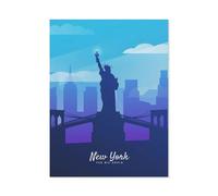 BEAYODKP Kits de peinture diamant 5D，Affiche de voyage vintage de la ville de New York，Full Drill Arts du diamant Peinture par numéros Kits pour la décoration murale de la maison（40 x 50 cm）-BJ62