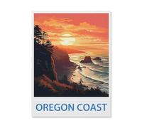 BEAYODKP Kits de peinture diamant 5D，Côte de l'Oregon，Full Drill Arts du diamant Peinture par numéros Kits pour la décoration murale de la maison（40 x 50 cm/15.74 x 19.68 pouces）-R91