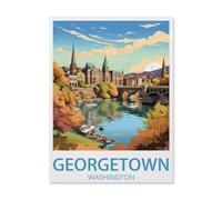 BEAYODKP Kits de peinture diamant 5D，Georgetown Washington，Full Drill Arts du diamant Peinture par numéros Kits pour la décoration murale de la maison（50 x 60 cm/19.68 x 23.62 pouces）-R31