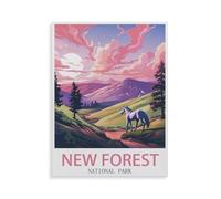 BEAYODKP Kits de peinture diamant 5D,New Forest National Park,Full Drill Arts du diamant Peinture par numéros Kits pour la décoration murale de la maison(30 x 40 cm/11.81 x 15.74 pouces)-HE41