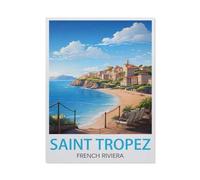 BEAYODKP Kits de peinture diamant 5D，Saint Tropez Côte d'Azur，Full Drill Arts du diamant Peinture par numéros Kits pour la décoration murale de la maison（30 x 40 cm/11.81 x 15.74 pouces）-AL91