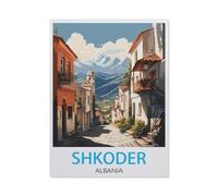 BEAYODKP Kits de peinture diamant 5D，Shkoder Albanie，Full Drill Arts du diamant Peinture par numéros Kits pour la décoration murale de la maison（40 x 50 cm/15.74 x 19.68 pouces）-AL71