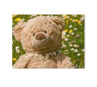 BEAYODKP Métal Étain Signe，Ours en peluche adorable，Plaque Rétro Fer Signe Mural Mural Art Déco pour Salle Bain Restaurant Maison Cafés Bar Pub Déco Cadeau(30x40cm 12x16 inch-AF53