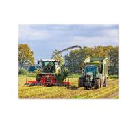 BEAYODKP Moissonneuses et tracteurs，Peinture par Numéro Kits pour Adultes sur Toile Décoration De La Maison Art Image Cadeau（30x40cm） 11.8x15.7 pouces-I79