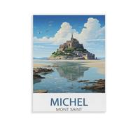 BEAYODKP Mont Saint Michel,Peinture par Numero Adulte, Cadeau de Peinture à l'huile de Bricolage numérique pour Enfants Adultes Peindre par Nombre Kits(30x40cm-N33