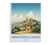 BEAYODKP Montepulciano Affiche de voyage vintage Italie，5D Plein Diamant Peinture DIY Diamant Broderie Décoration de La Maison（50 x 60 cm/19.68 x 23.62 pouces）-I89