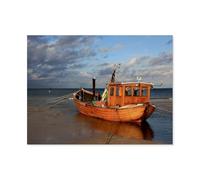 BEAYODKP Panneau en métal en étain，Bateau de pêche en bois，Tin Sign Vintage Decor Cave Café Bar Chambre Maison Décoration murale nostalgique en étain(30x40cm 12x16 inch-AQ73