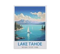 BEAYODKP Parc d'État Lake Tahoe, Nevada，Panneau en métal - Plaque murale pour maison, bar, café, salle de jeux, garage(20x30cm 8x12 inch-CM3