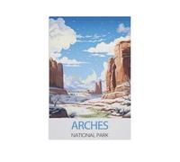 BEAYODKP Parc National Arches，Peinture par Numéros Adultes et Enfants Débutants Peintures avec Cadre Comprend des Pinceaux et des Peintures Acryliques（30x40cm） 11.8x15.7 pouces-FQ88