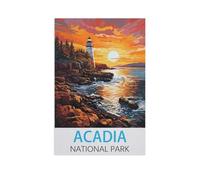 BEAYODKP Parc national d'Acadie，Peinture par Numéros Adultes et Enfants Débutants Peintures avec Cadre Comprend des Pinceaux et des Peintures Acryliques（50x60cm） 19.6x23.6 pouces-FP48