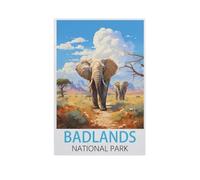 BEAYODKP Parc National des Badlands，Peinture par Numéro Kits pour Adultes sur Toile Décoration De La Maison Art Image Cadeau（40x50cm） 15.7x19.6 pouces-FP91