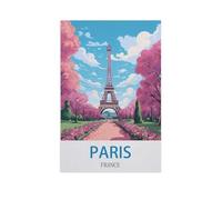 BEAYODKP Paris, France,Peinture par Numéros Adultes et Enfants Débutants Peintures avec Cadre Comprend des Pinceaux et des Peintures Acryliques(40x50cm) 15.7x19.6 pouces-GE24
