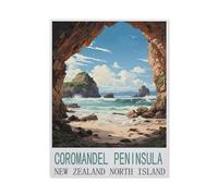 BEAYODKP Peinture au numero pour adulte enfants，Péninsule de Coromandel Île du Nord Nouvelle-Zélande ，DIY Painting by Numbers numéro Cadeau de Peinture pour Enfant Décorations（30x40cm）-CP24