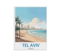 BEAYODKP Peinture au numero pour adulte enfants,Tel Aviv Israël,DIY Painting by Numbers numéro Cadeau de Peinture pour Enfant Décorations(50x60cm-N45