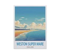 BEAYODKP Peinture de diamants 5D DIY，Weston Super Mare Angleterre（30x40cm）