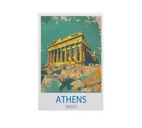 BEAYODKP Peinture par Numero Adulte,Athènes, Grèce,DIY Acryliques Peinture,Kit de Peinture à l'huile sur Toile pour Débutants avec Brosses et Acryliques Peintures pour Maison Décor(30x40cm)-GD32