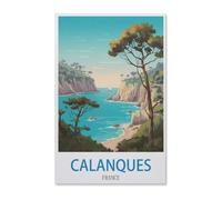 BEAYODKP Peinture par Numéro Adulte，Calanques France，Peinture par Numéro pour Enfants, Débutants Loisirs Créatifs Adultes Bricolage Peinture à l'huile Livrée avec Peinture et Pinceau（30x40cm）-H31