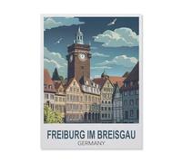 BEAYODKP Peinture par Numero Adulte et Enfant,Freiburg im Breisgau Allemagne,DIY Peinture Numero Adulte,Activité Manuelle Kit de Loisirs Créatifs Adultes, Peinture Numéro Kit Complet(20x30cm)-FE10