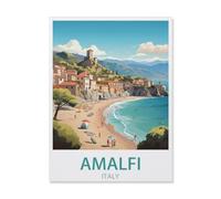 BEAYODKP Peinture par Numéro Adulte et Enfants - Amalfi Italie - Loisirs Créatifs, Bricolage à l'Huile pour Débutants - Livrée avec Peinture et Pinceau (20x30cm) - R51