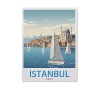 BEAYODKP Peinture par Numero Adulte,Istanbul, Turquie,DIY Acryliques Peinture,Kit de Peinture à l'huile sur Toile pour Débutants avec Brosses et Acryliques Peintures pour Maison Décor(30x40cm)-EH47