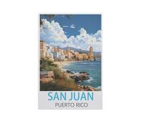BEAYODKP Peinture par Numero Adulte，San Juan Porto Rico，DIY Acryliques Peinture,Kit de Peinture à l'huile sur Toile pour Débutants avec Brosses et Acryliques Peintures pour Maison Décor（40x50cm）-FO80