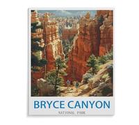 BEAYODKP Peinture par Numero Kits Brosses et peintures acryliques,parc national de Bryce Canyon,Adultes Enfants Seniors Débutant Cadeau de Peinture(30x40cm-M66
