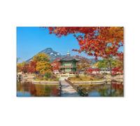 BEAYODKP Peinture par Numero Kits Brosses et peintures acryliques,Parc National de Naejangsan en Automne, Corée du Sud,Adultes Enfants Seniors Débutant Cadeau de Peinture(20x30cm) 7,8x11,8 pouces-B82
