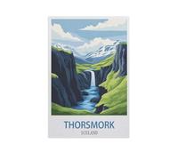 BEAYODKP Peinture par Numero Kits Brosses et peintures acryliques，Thorsmork, Islande，Adultes Enfants Seniors Débutant Cadeau de Peinture（50x60cm） 19.6x23.6 pouces-FY54